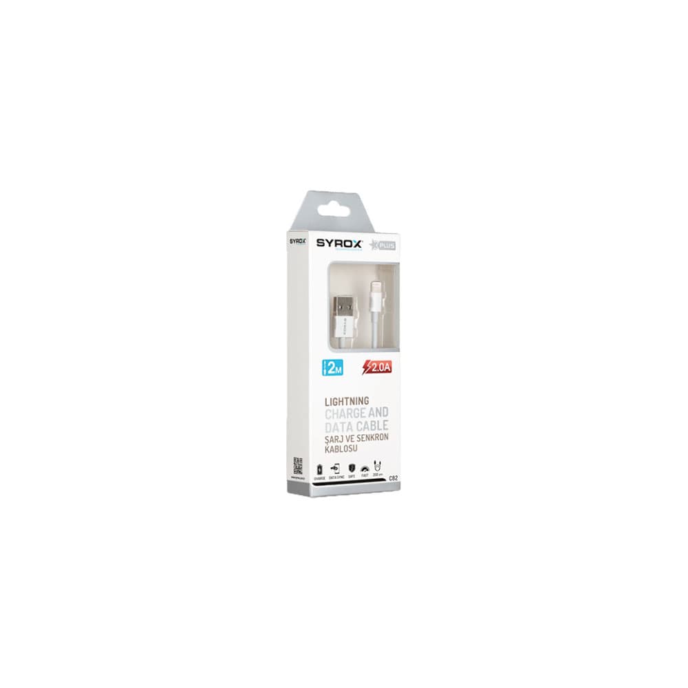 SYROX 2.0A USB-Lightning Şarj Kablosu